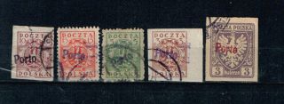 Poland Local Stamps Overprint Porto Town Trzebinia Typ 147