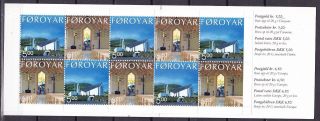Faroe Islands 2002 Christmas Complete 57.  5kr Booklet,  Gota Church Mnh / Unm