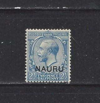 Nauru (british Adm) - 6 - 7 - Mh - 1916 - " Nauru " O/p On Great Britain Stamps