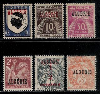 France Colony Algeria 1924 - 1926 Overprinted On French Stamps