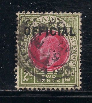 Natal 1904 Official Opt 2d Red & Olive - Green Sgo3 Fu