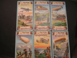 Cinderella Poster / Stamp Aviation Six Graf Zeppelin Cards