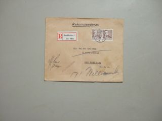 Sweden 1939 Registered Cover With Pair Stamps