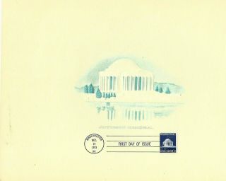 Jefferson Memorial Fd Issue Souvenir Card