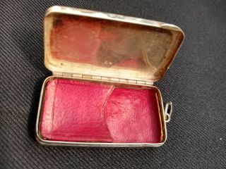 Sterling Silver 1913 Leather Lined Stamp Case Hallmarked Solid Silver Stamps