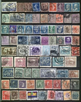 Romania,  Sweden,  Italy,  Gb Etc.  Ww Old Perfins Selection B190715
