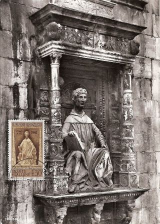 19) Maximum Card Italy Sculpture Como Cathedral Plinio