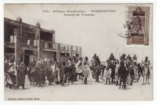 Mali / French Sudan 1920 Early Maximum Card Tuareg Riders Mailed