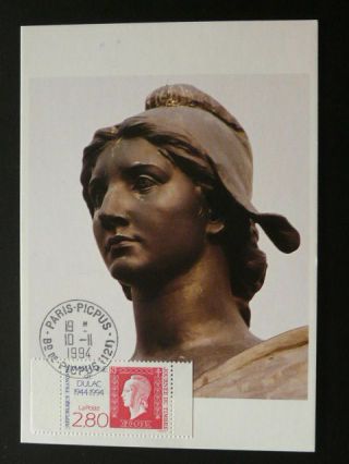 Sculpture Marianne De Dulac Maximum Card Stamp Day 1994