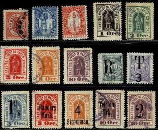Denmark 15 Local Stamps From Randers,  All But One In Fine