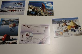 1997 Aat Antarctica 50th Anniversary Anare Stamp Maxi Card Set Of 5 Cards