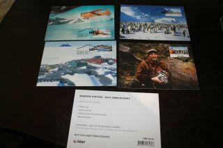 2004 Aat Antarctic Mawson Station Anniv Stamp Maxi Card Set