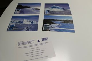 1996 Aat Antarctic Landscapes Stamp Maxi Card Set Of 4