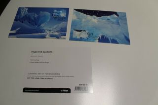 2009 Aat Antarctic Poles And Glaciers Stamp Maxi Card Set Of 2
