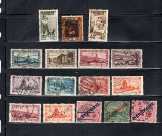 Germany Saargebiet Saar Stamps Canceled & Hinged Lot 1020