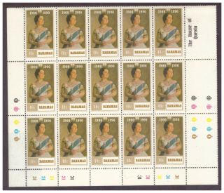 Bahamas 1990 90th Birthday Of Queen Mother 40c In Complete Sheet Of 50 Sg880