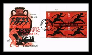 Us Cover Olympic Games Athens Greece Fdc Block Artcraft Cachet