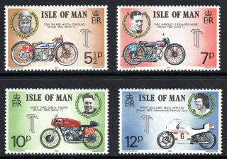 1975 Tourist Isle Of Man Motorcycle Races Sg63 - Sg66 Complete Set Freepost