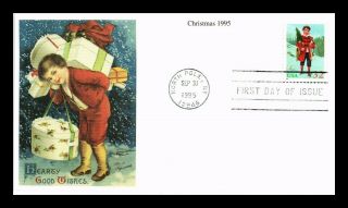 Us Cover Christmas Child With Tree Fdc Mystic Stamp Company Cachet