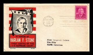 Us Cover Harlan F Stone Chief Justice Supreme Court Fdc Ken Boll Cachet Craft