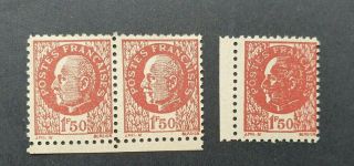Early War Varieties 3 Stamps Vf Mnh France Frankreich B268.  38 Start 0.  99$