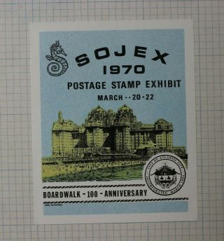 Sojex Postage Stamp Expo Atlantic City Nj 1970 Event Souvenir Ad