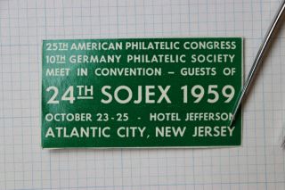59 24th Sojex Atlantic City Nj Philatelic Congress Souvenir Label Ad