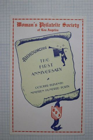 Wps La Ca St Anniversary 1941 Event Souvenir Label Ad