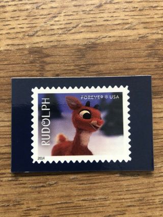 Usps Rudolph The Red Nosed Reindeer Forever Stamp Magnet Rare (2014)