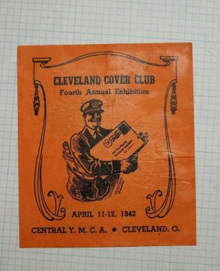 1942 Cleveland Cover Club Central Ymca Souvenir Label Ad