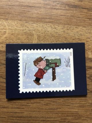 Usps Peanuts Christmas Forever Stamp Magnet Rare (2014)
