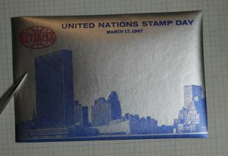 1967 Interpex United Nations Stamp Day Event Souvenir Label Ad