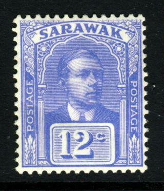 Sarawak 1918 Sir Charles Vyner Brooke 10 Cents Blue Sg 55