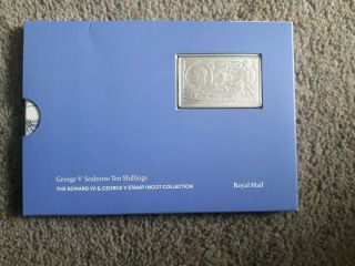 Royal Mail George V Sea Horse 10 Shillings Silver Ingot Stamp