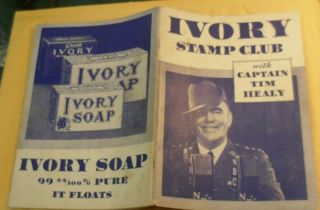 Ivory Stamp Club Album For World Stamps - With Capt Healy -