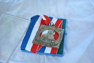 American Philatelic Society Medal 50 Years Sept.  14,  1886 Large Heavy Ribbon