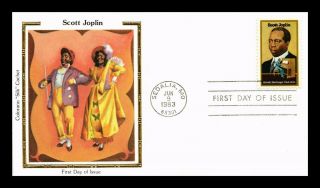 Dr Jim Stamps Us Scott Joplin Black Heritage Colorano Silk Fdc Cover Scott 2044