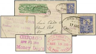 Mexico Wells Fargo 10¢,  5¢ ½ Oz Apr 1895 Chihuahua - Us