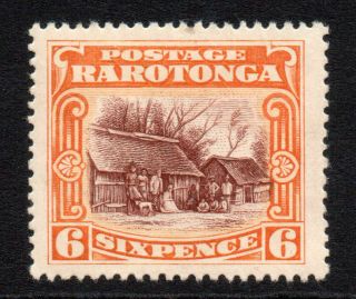 Rarotonga (cook Islands) 6 Pence Stamp C1920 Mounted