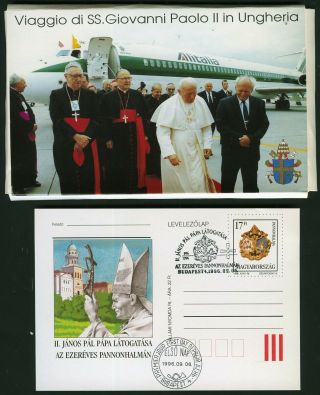 Vatican City Stamps Pope John Paul Ii 1997 Visit To Hungary 5 Event Covers