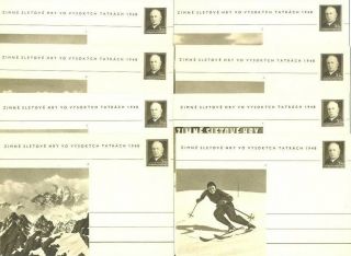 Czechoslovakia,  8 Postcard - Winter Festival Games In The Tatras,  Full Set,  Iss.