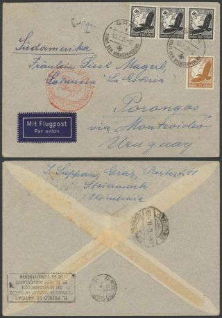 Germany 1939 - Air Mail Cover To Uruguay 34828/5