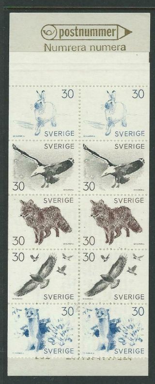1968 Sweden Animals Booklet (contains Scott 803a) Mnh