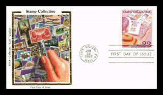 Us Cover Stamp Collecting Colorano Silk Cachet Fdc