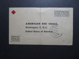 Germany WW2 Red Cross Package Receipt to USA / Light Fold - Z11455 2