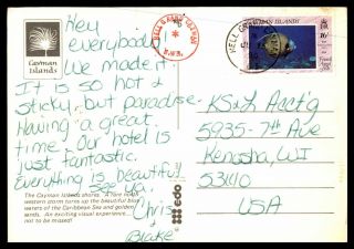 Cayman Islands Hell Grand Cayman June 13 1990 Rppc Postcard To Kenosha Wi Usa