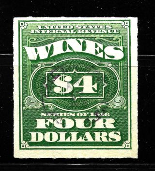 Hick Girl Stamp - U.  S.  Internal Revenue $4 Wine Tax Series 1916 Y5199