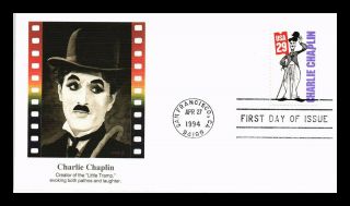 Dr Jim Stamps Us Charlie Chaplin Silent Screen Stars Little Tramp Fdc Cover
