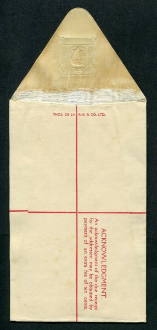 1946 Hong Kong GB KGVI 25c Postal Stationery Registered Envelope PSRE (1) 2
