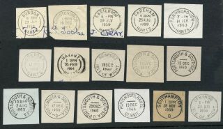 Gb 1959 - 1966 Postmarks Circular Date Stamps Cds On Piece: Hampshire